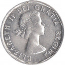 CANADA dollaro in argento Canoa 1965 buona conservazione